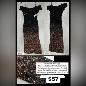 Sequin midi body con dress (new with tags)